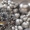 MOXMAY Metallic Silver Balloons, 50 Pcs 12 Inch Silver Chrome Latex Balloons for Balloon Garland or Arch as Wedding, Birthday, Disco Party Balloons Decorations